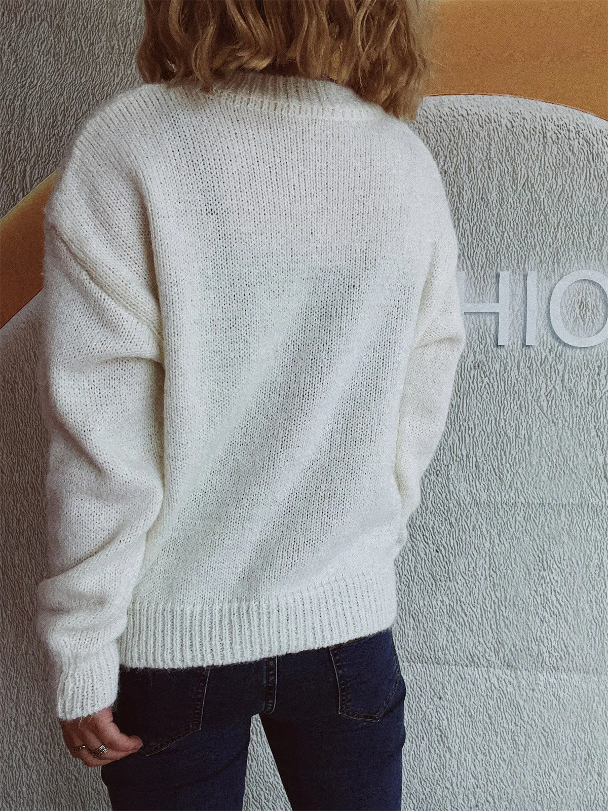 🌟 Bow Trim Round Neck Long Sleeve Sweater 🌟