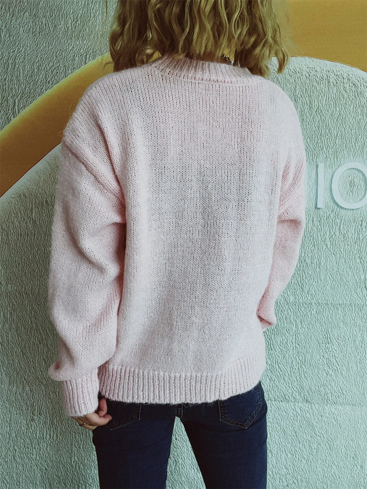 🌟 Bow Trim Round Neck Long Sleeve Sweater 🌟