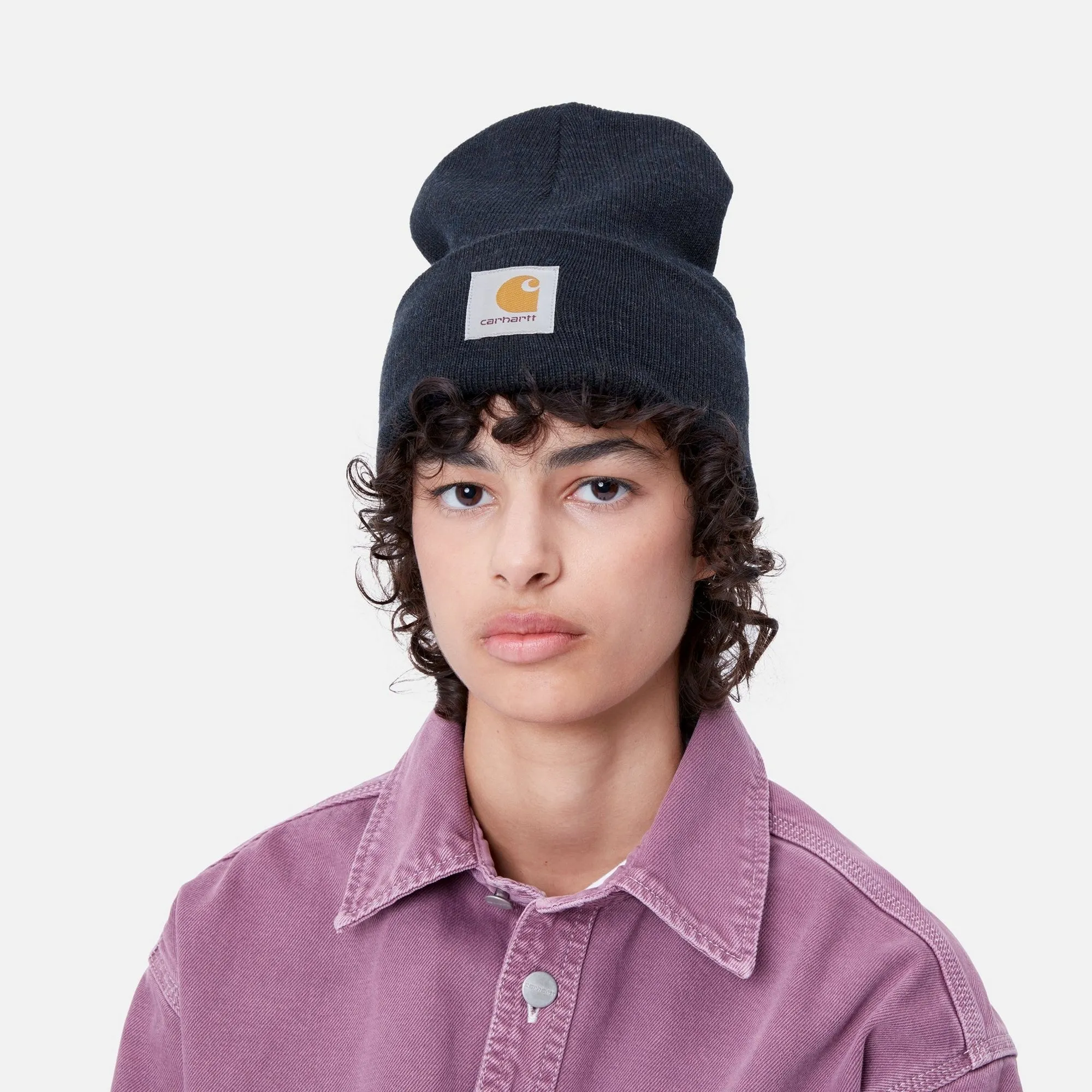 Acrylic Watch Hat | Dark Navy Heather