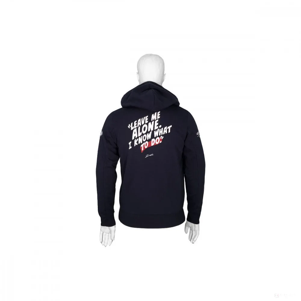 Alfa Romeo Hoodie, Kimi Räikkönen Quote, Blue, 2019