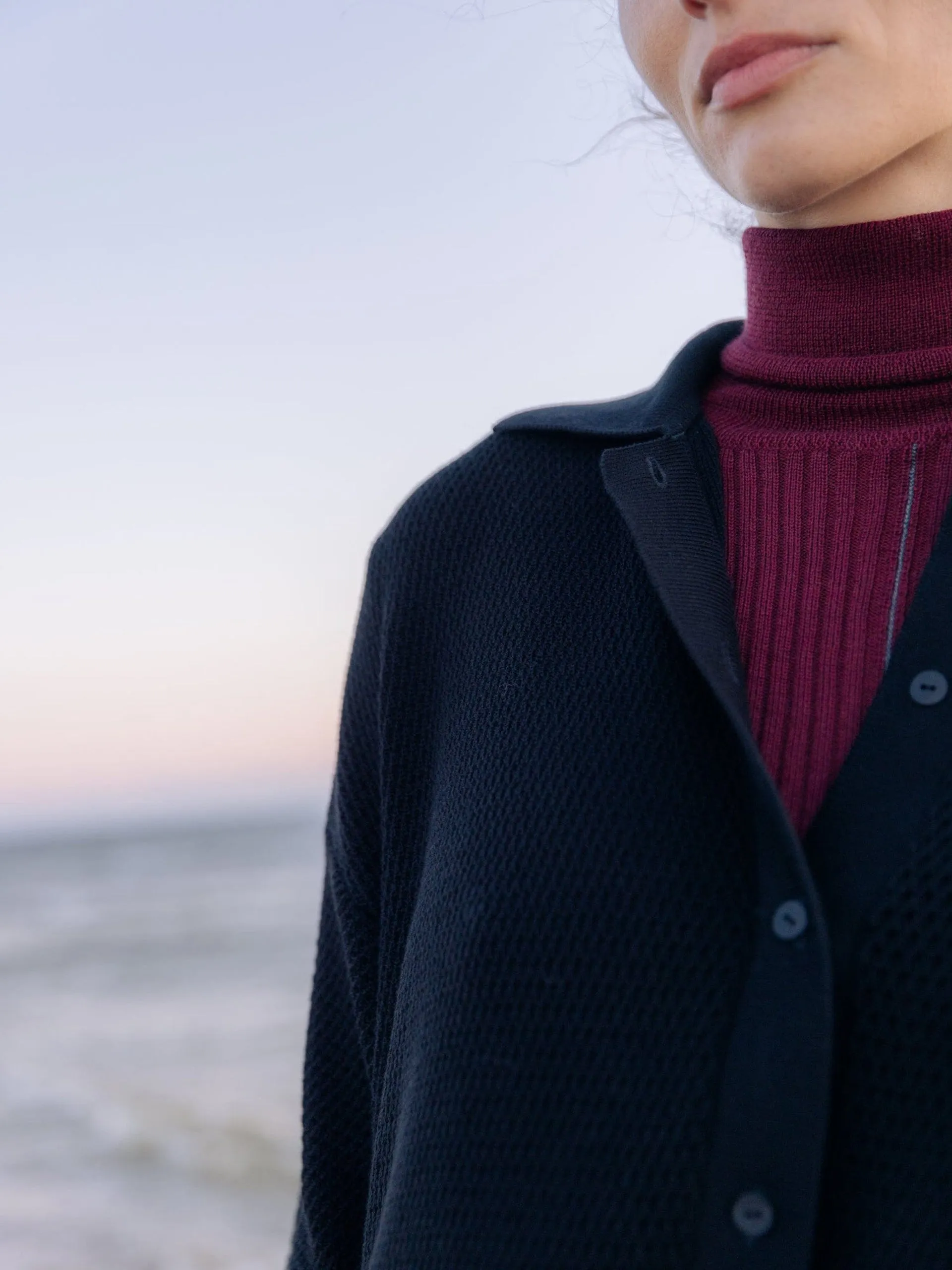 Austė hellebore merino wool turtleneck