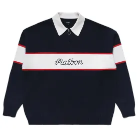 Bennett Knitted Polo Navy - W24