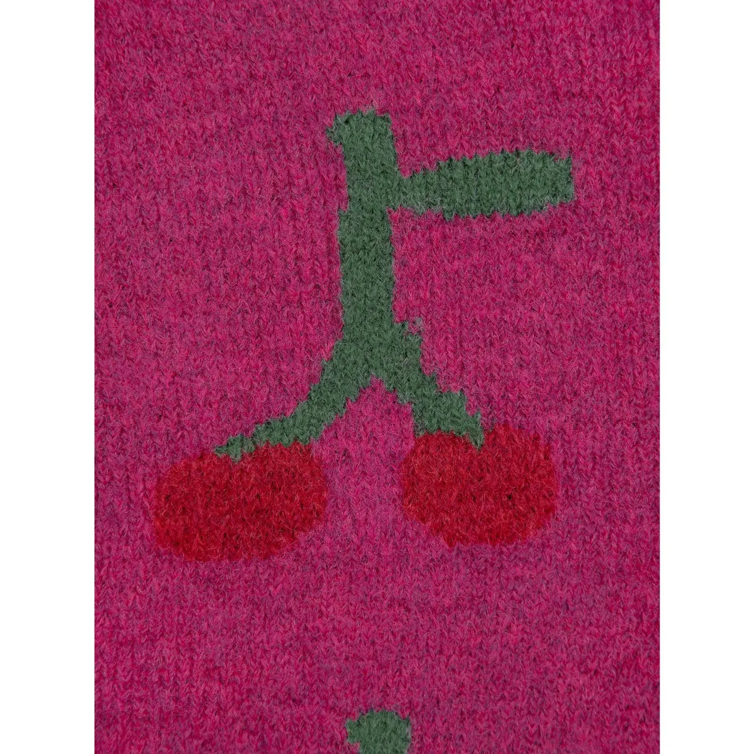 Bobo Choses Fuchsia Bobo Cherry Intarsia Cardigan