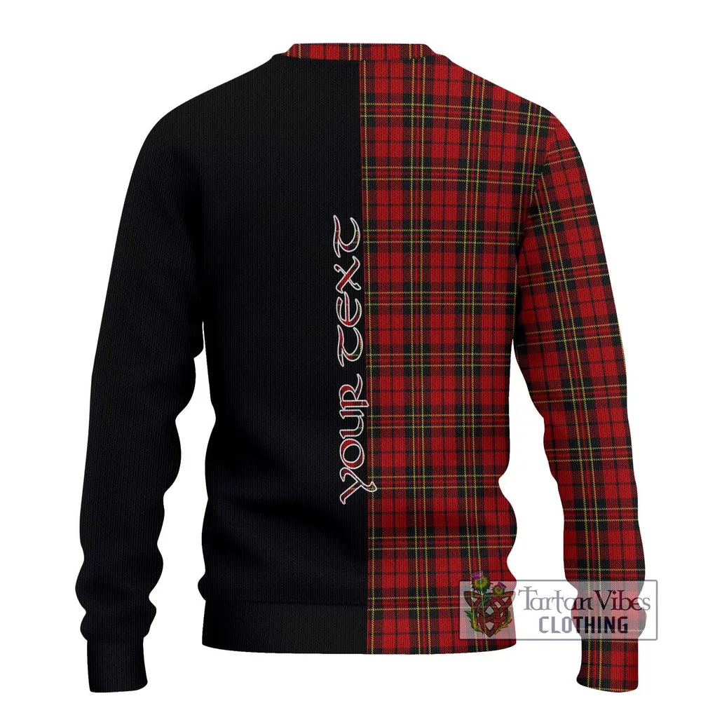 Brodie Tartan Ugly Sweater with Family Crest and Half Of Me Style