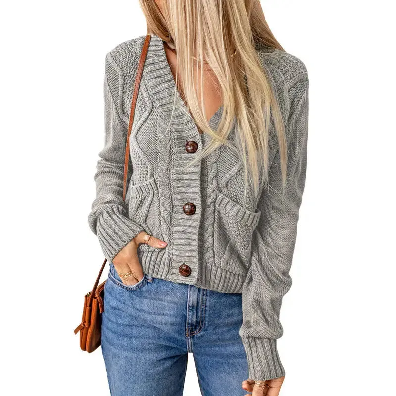 Button-Up Pocket Cardigan