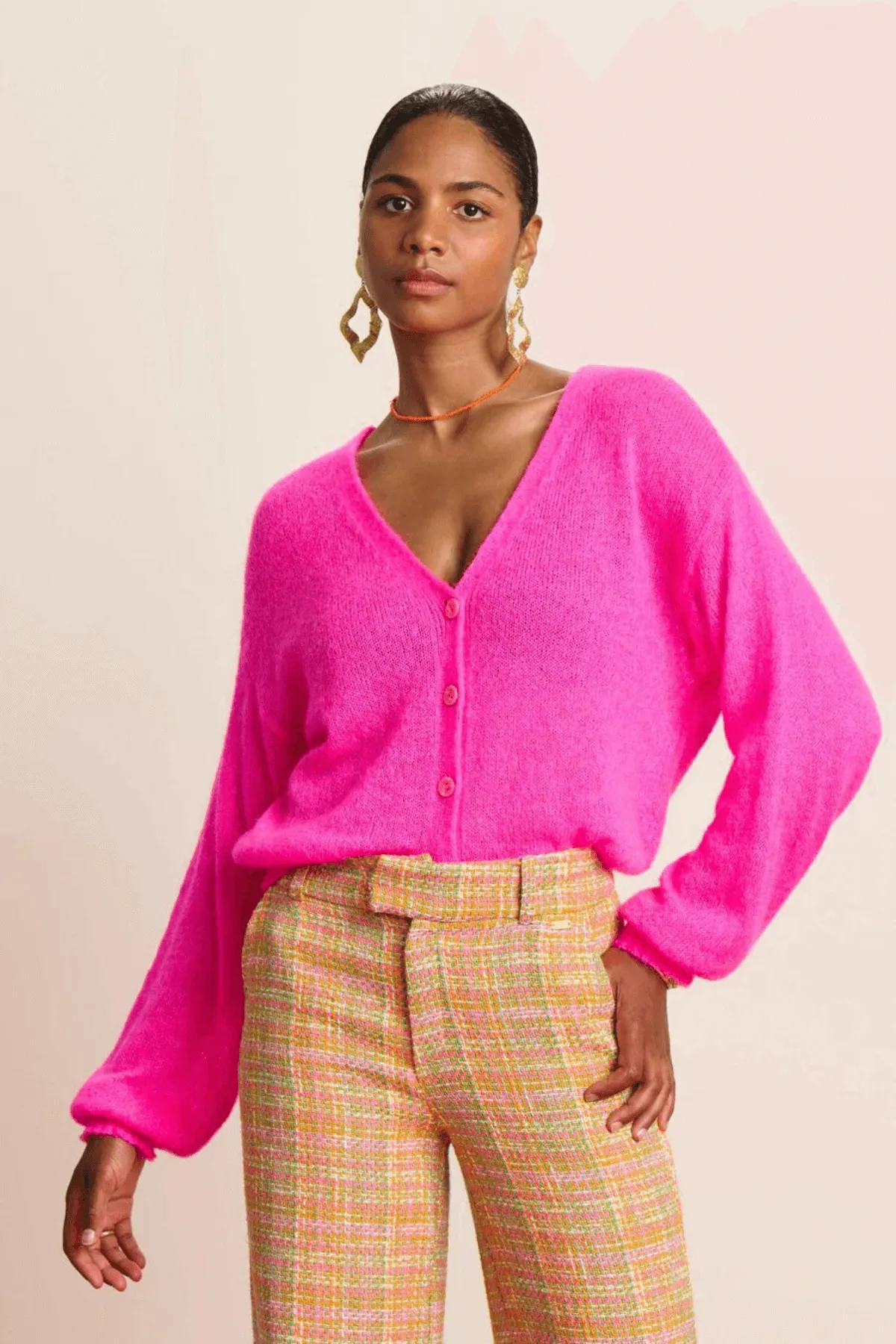 CARDIGAN NEON PINK