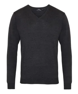 Charcoal - V-neck knitted sweater