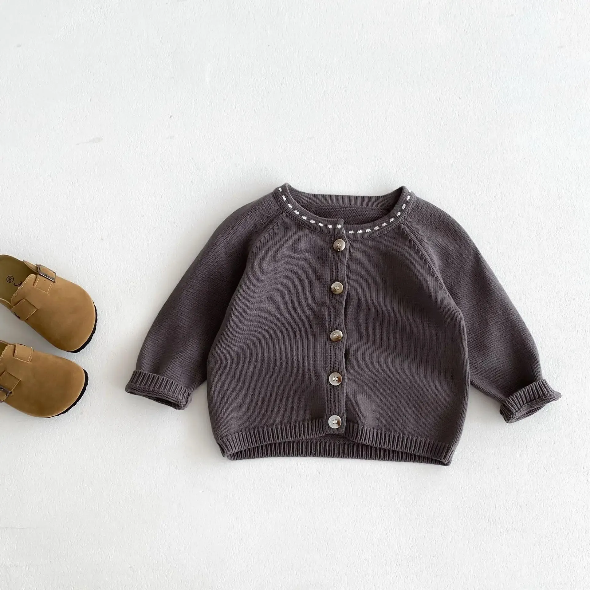 Children's Button-Down Solid Cardigan