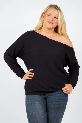 COTTON CASHMERE OFF-THE-SHOULDER