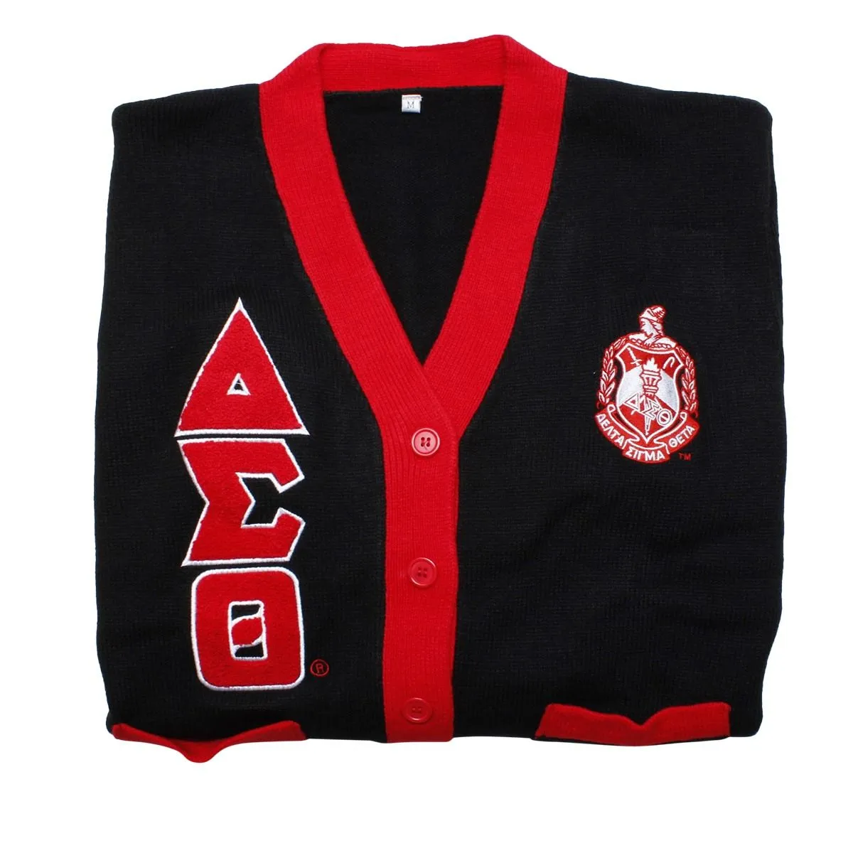 Delta Sigma Theta DST Sorority XS Black Letterman Sweater Cardigan