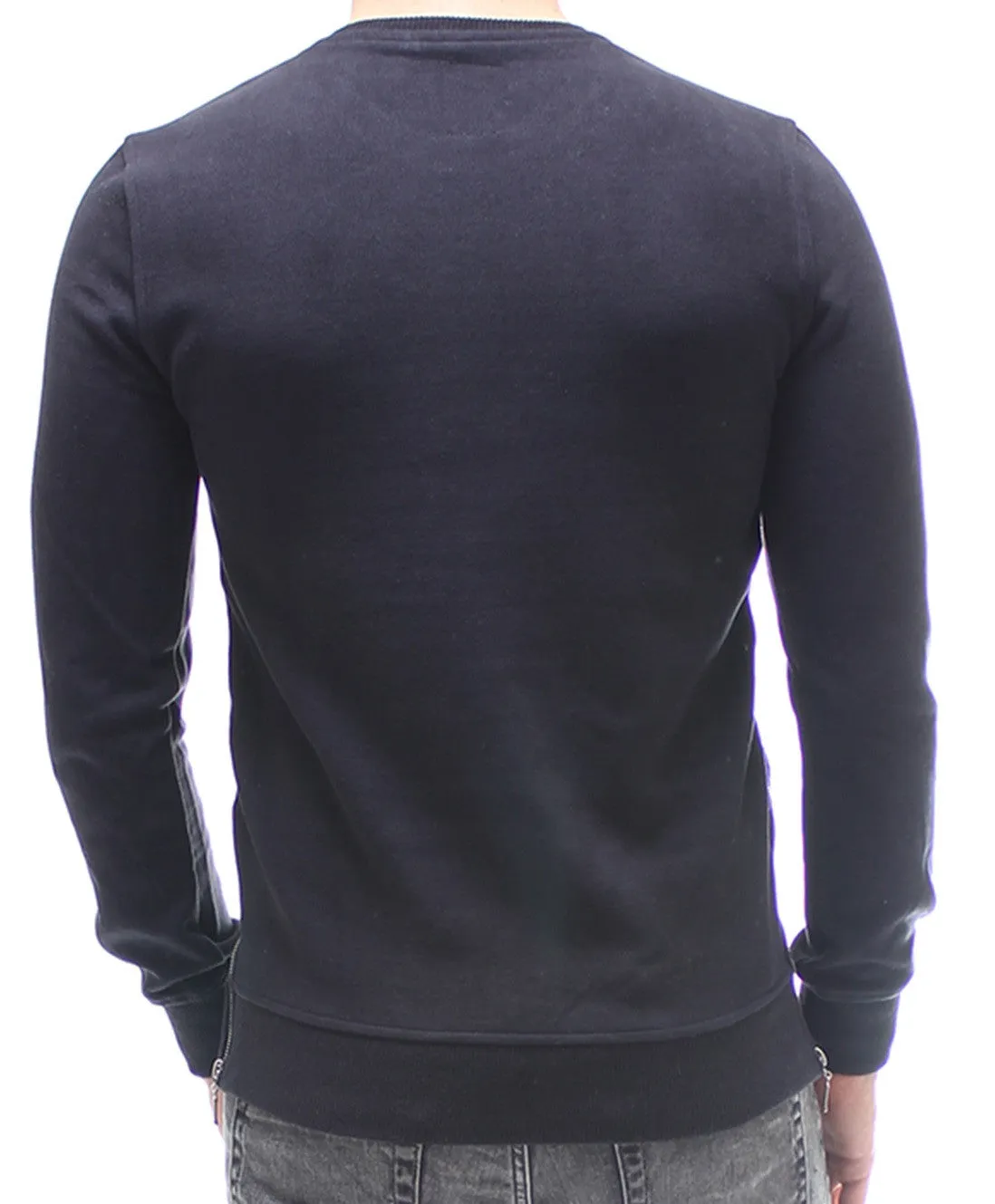 E1 Men Stylish Reptile Sweater - Black