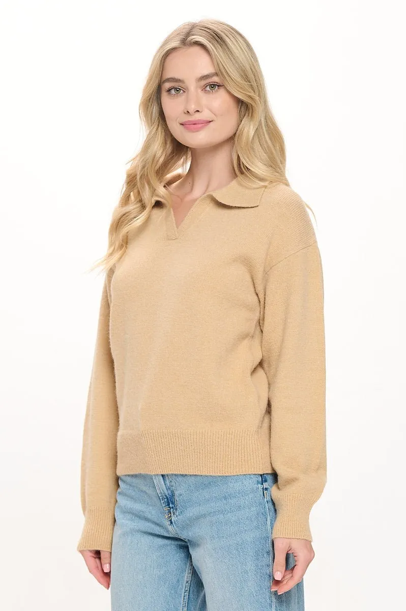 Eloise Long Sleeve Collared Sweater