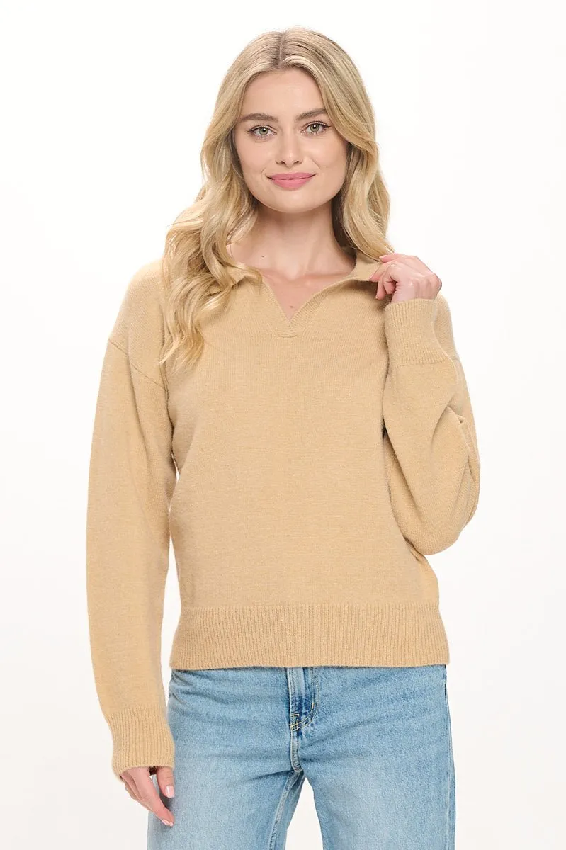 Eloise Long Sleeve Collared Sweater