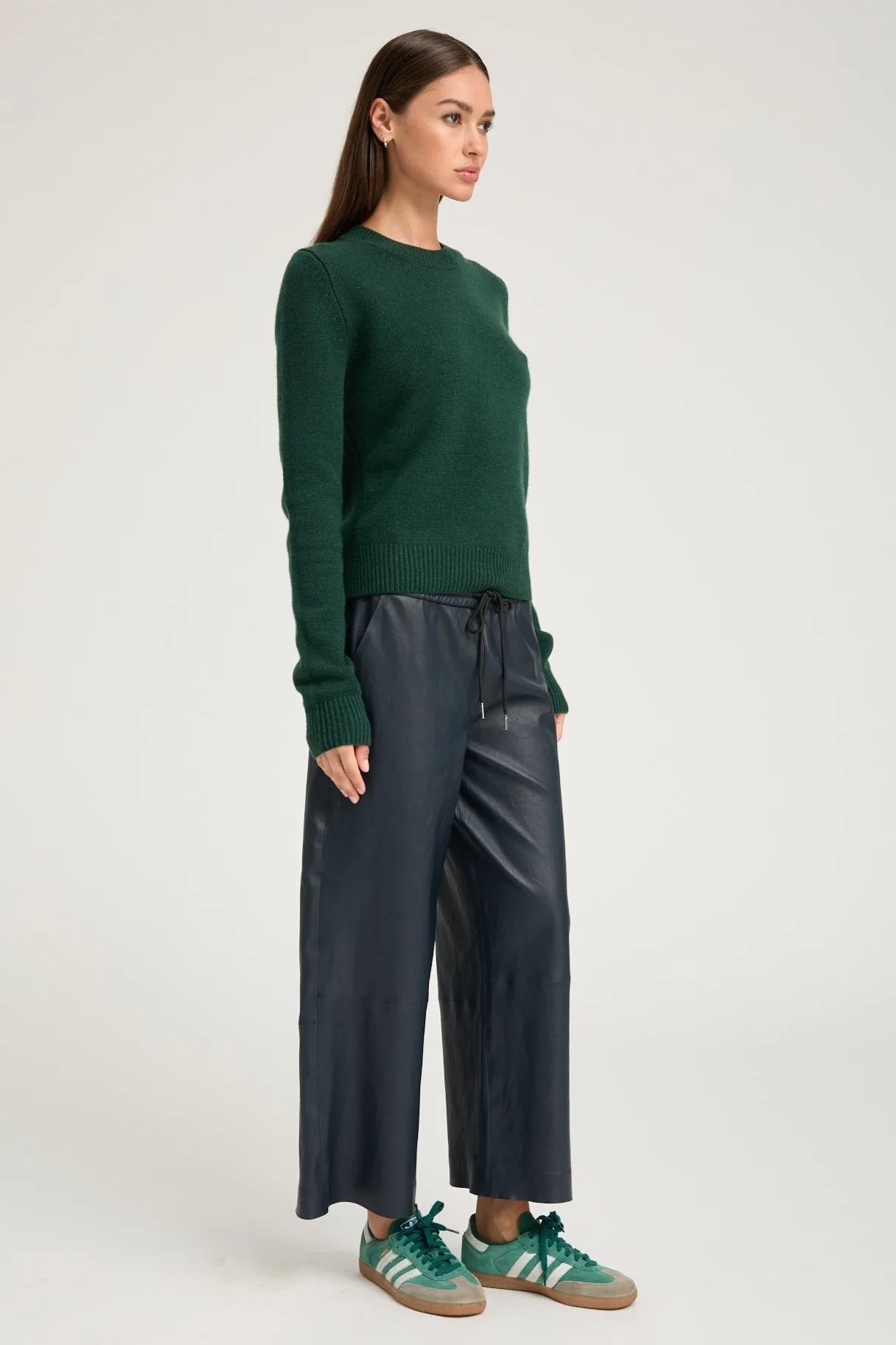 Emerald Cashmere Crewneck Sweater