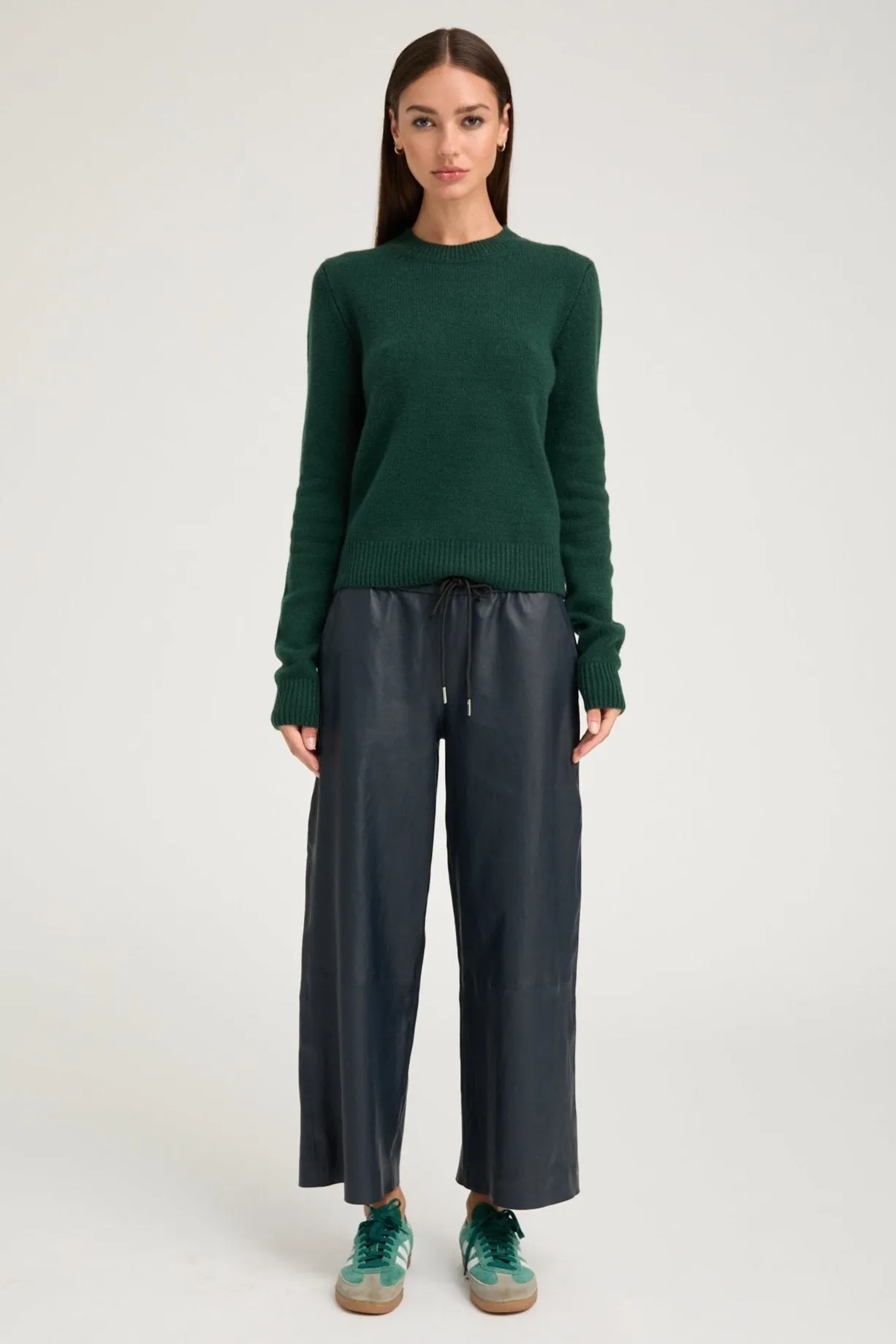 Emerald Cashmere Crewneck Sweater