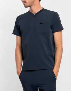 Essential V Neck Scrub Top - Midnight Navy