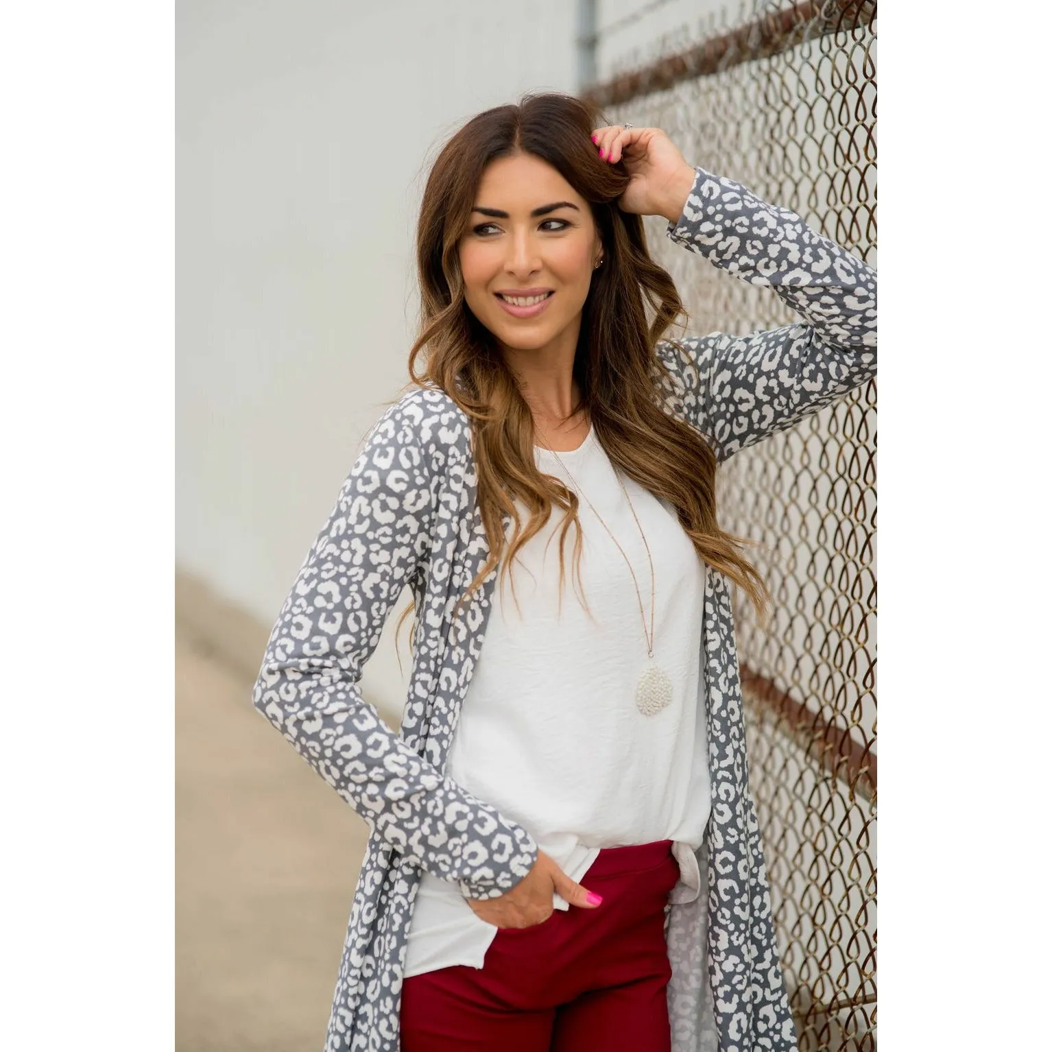 Flowy Lightweight Leopard Print Cardigan