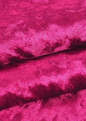 Fuchsia Pink Premium Crushed Velvet 1 Way Stretch Fabric Dress Craft Wedding Cushion 60" - 150cm Wide Per Metre