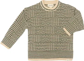 Green/Ivory Sweater