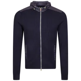 Holdridge Hybrid Full-Zip Hooded Sweater Navy - AW24