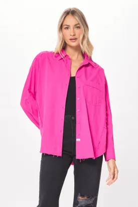 Hot Pink Poplin Button Up Shirting