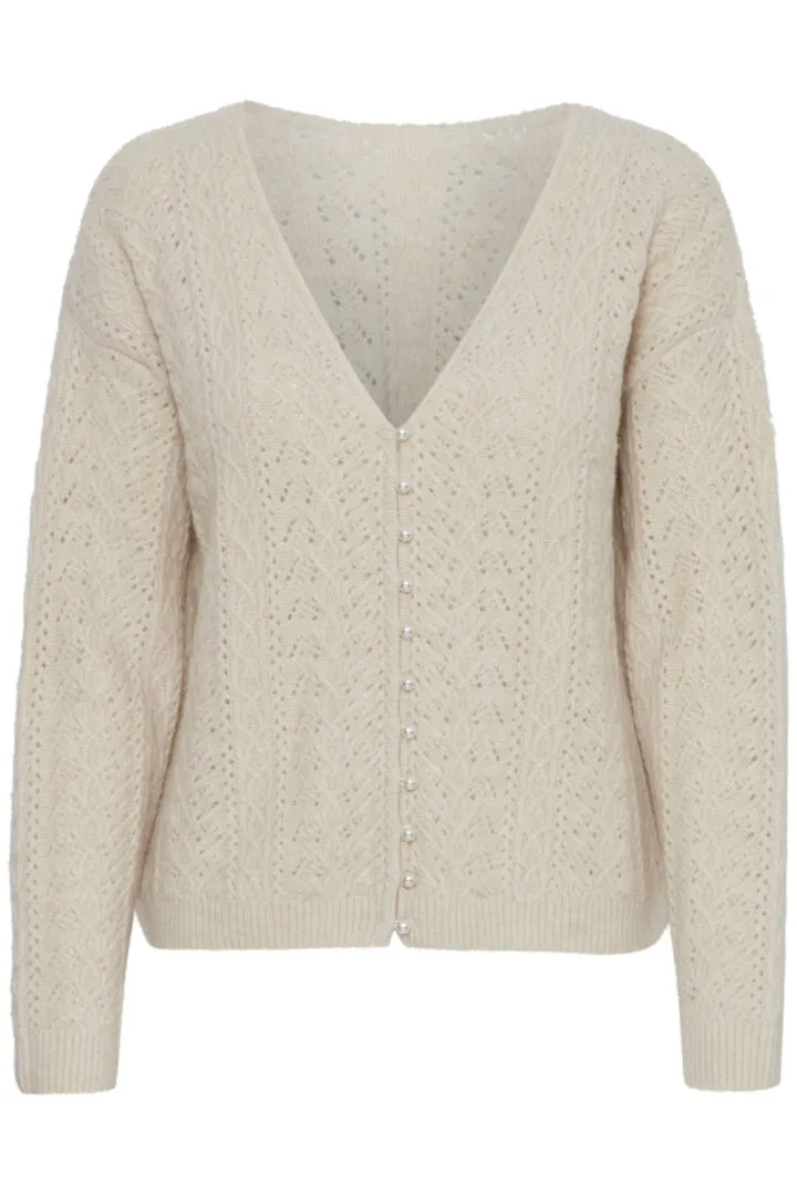 Ichi Liyanna Cardigan-Almond Milk-20121568