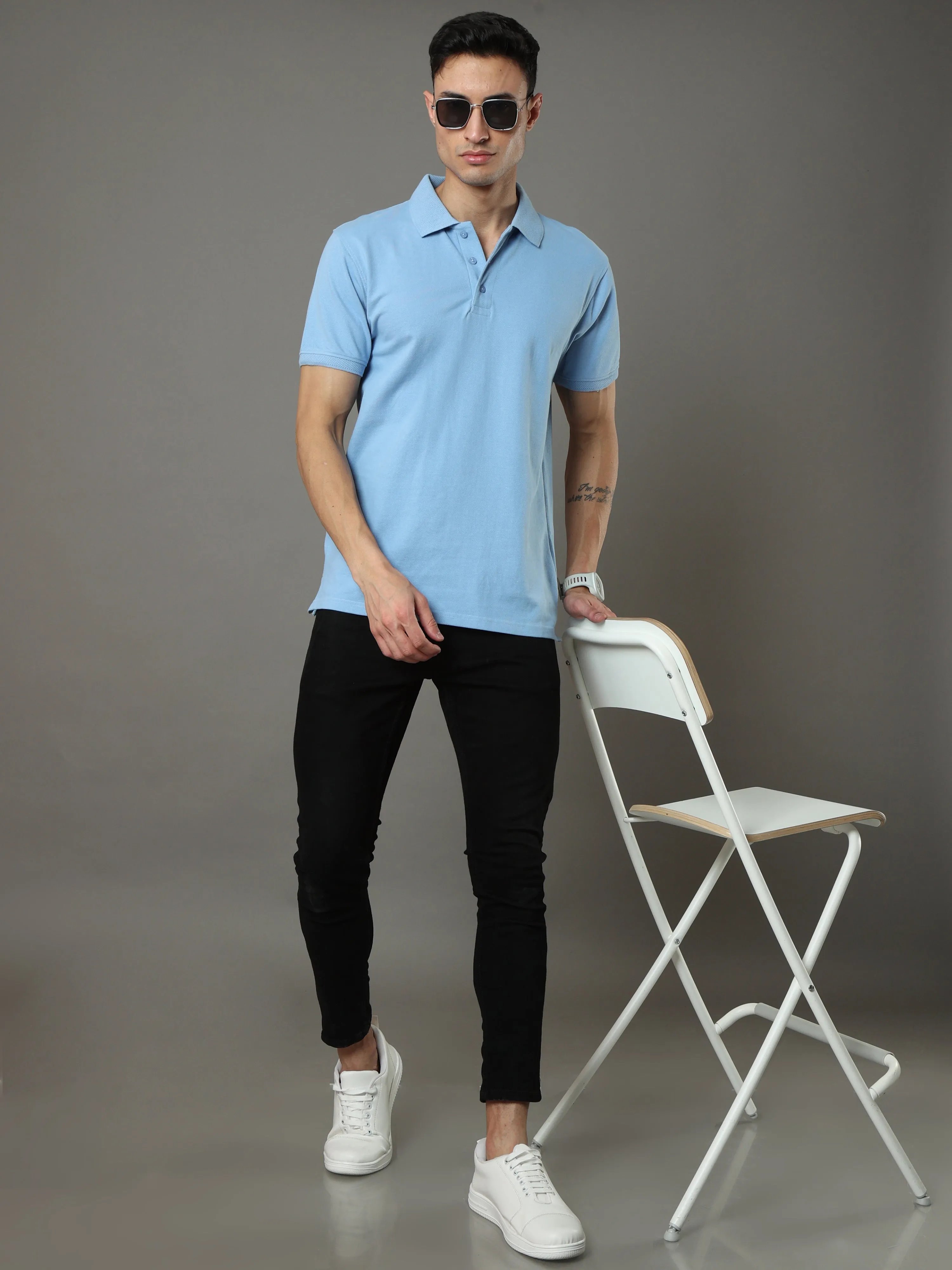 Indian Blue Polo Shirt