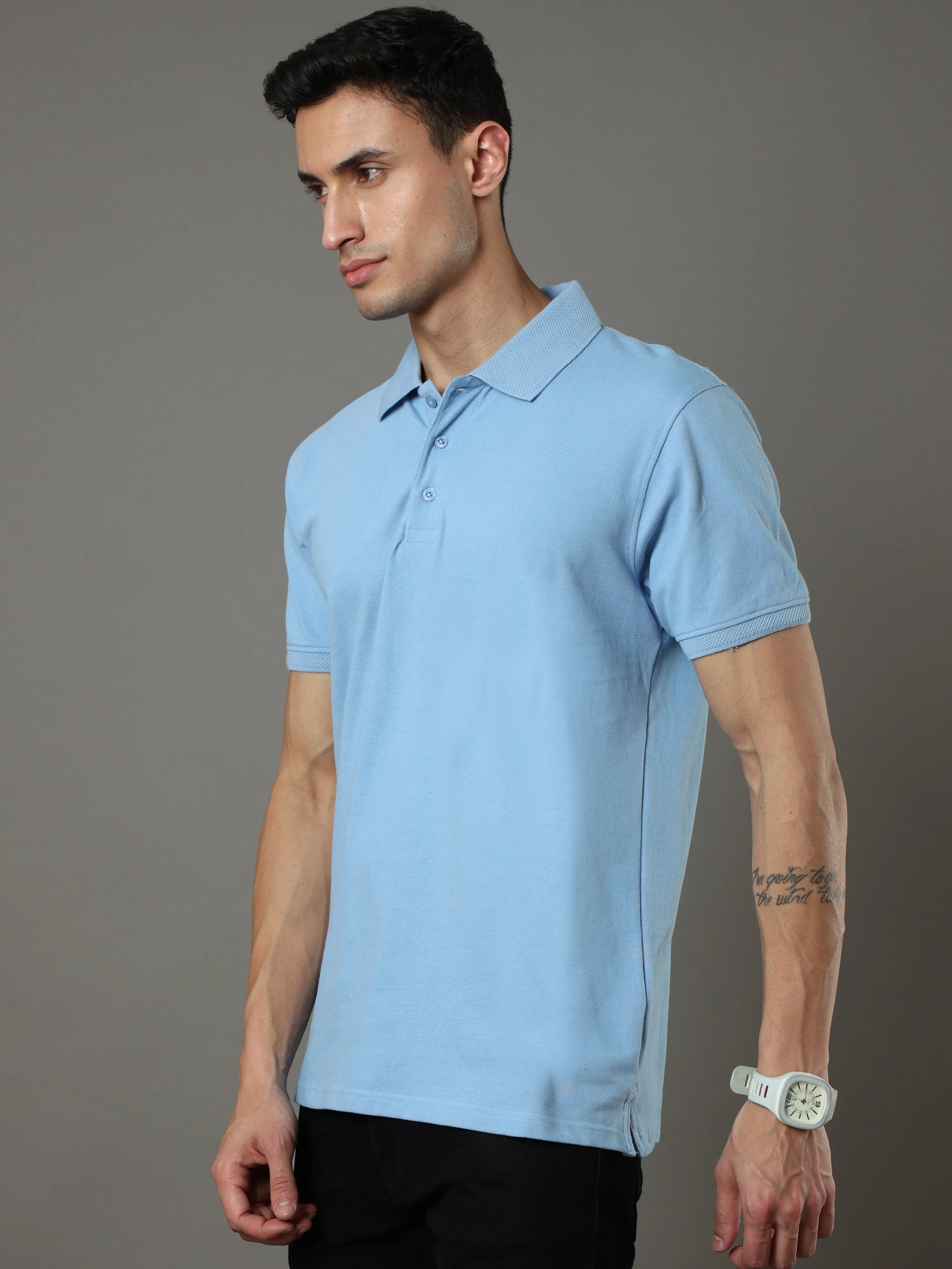 Indian Blue Polo Shirt