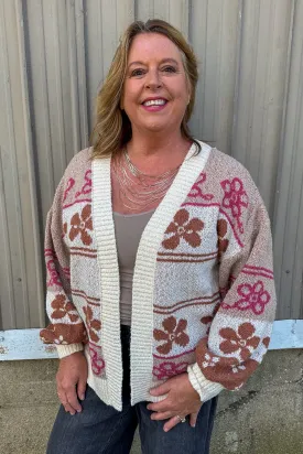 Ivory Multi Print Cardigan