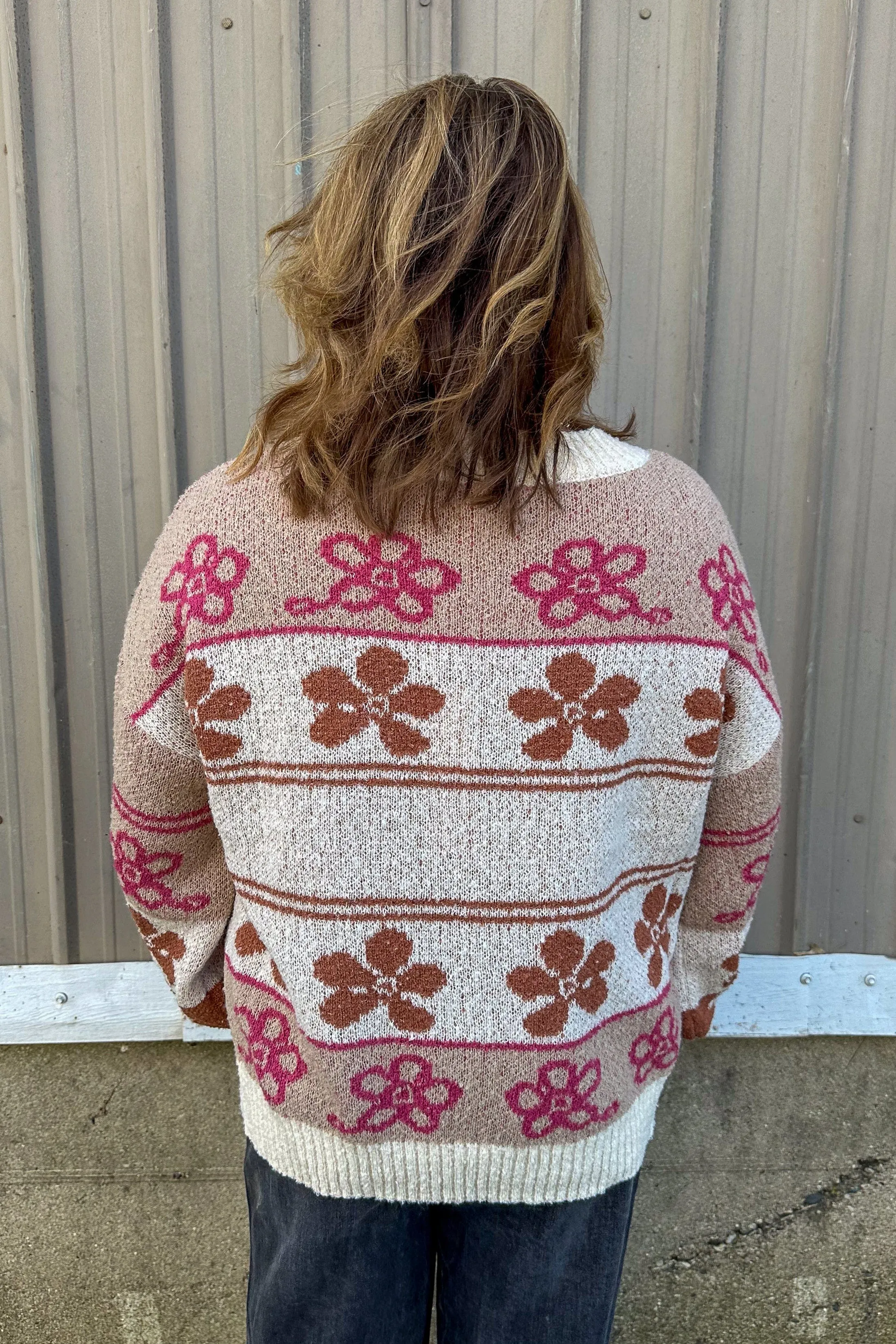 Ivory Multi Print Cardigan