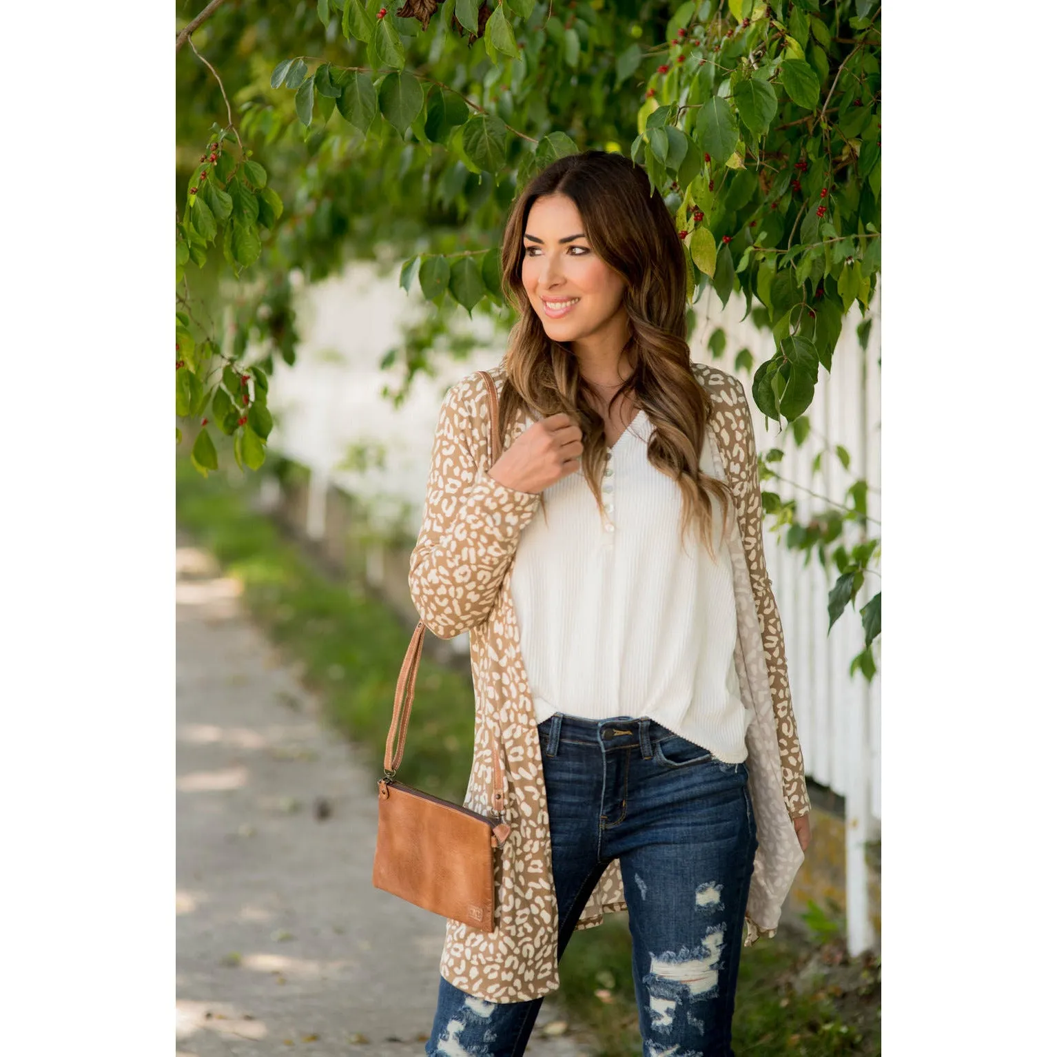 Lightweight Leopard Print Cardigan