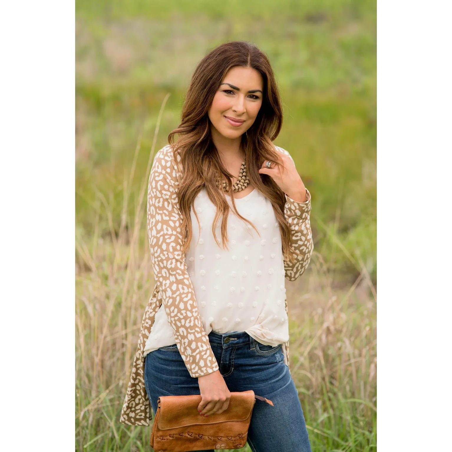 Lightweight Leopard Print Cardigan