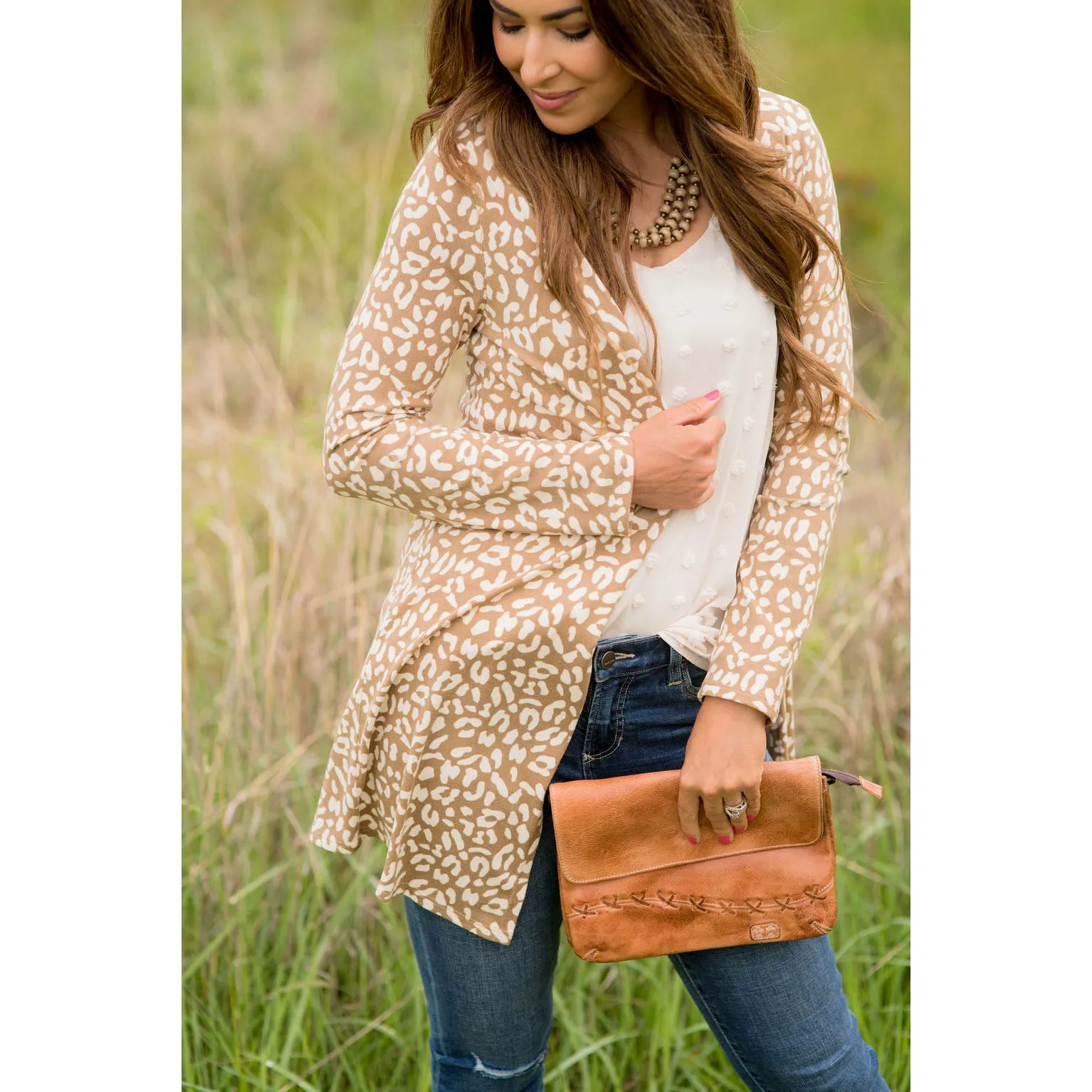 Lightweight Leopard Print Cardigan