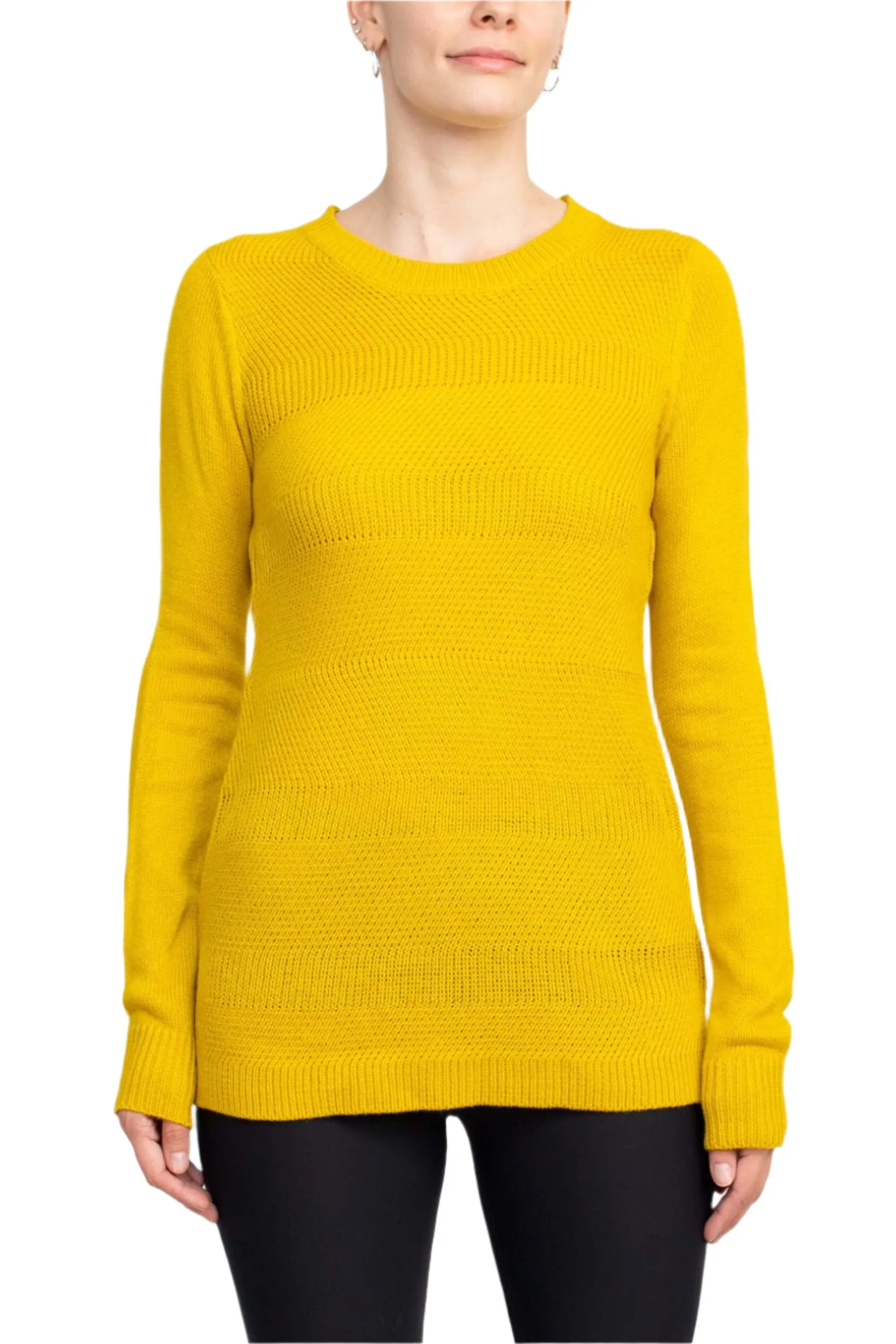 Lissy Crew Neck Long Sleeve Solid Knit Sweater