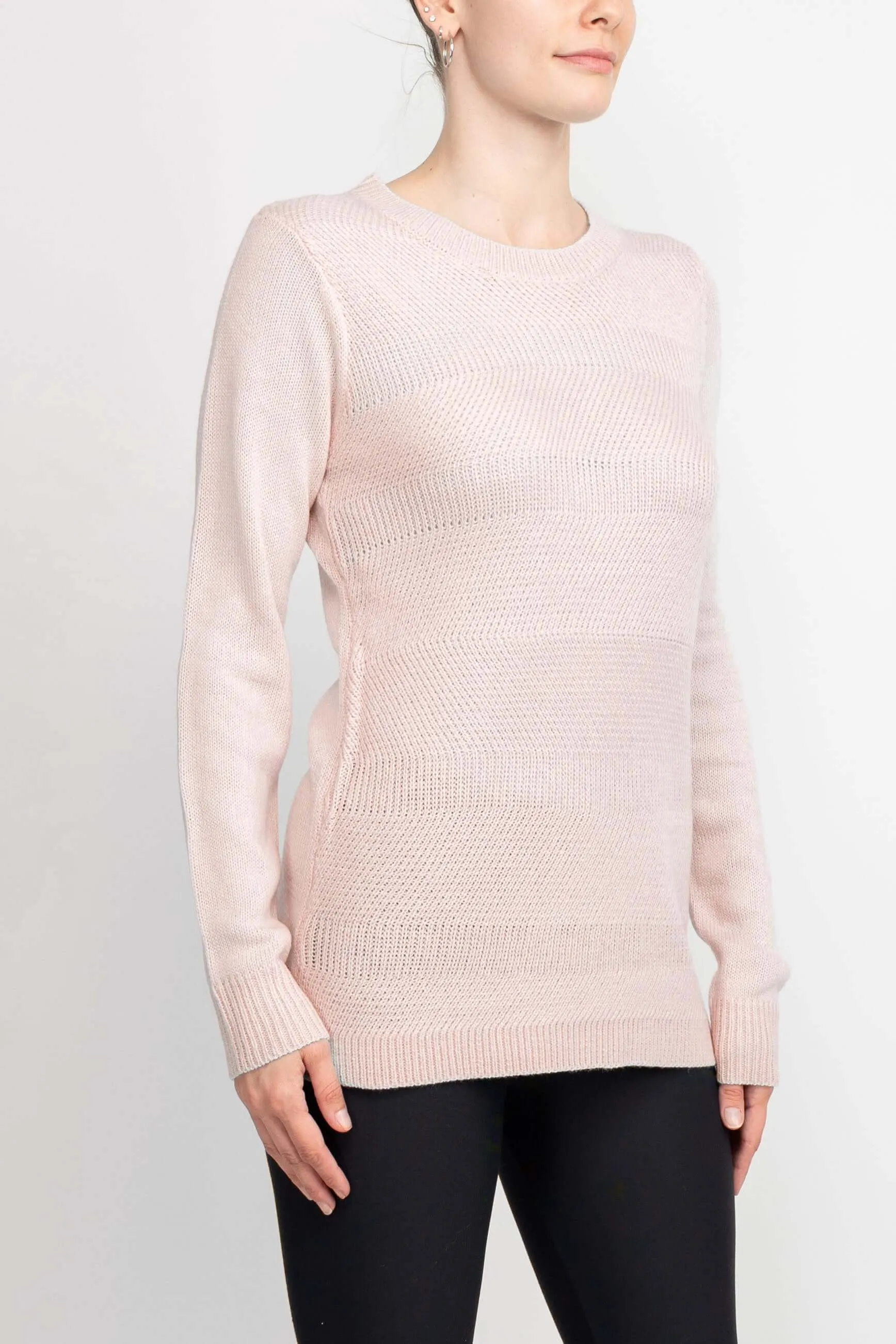 Lissy Crew Neck Long Sleeve Solid Knit Sweater