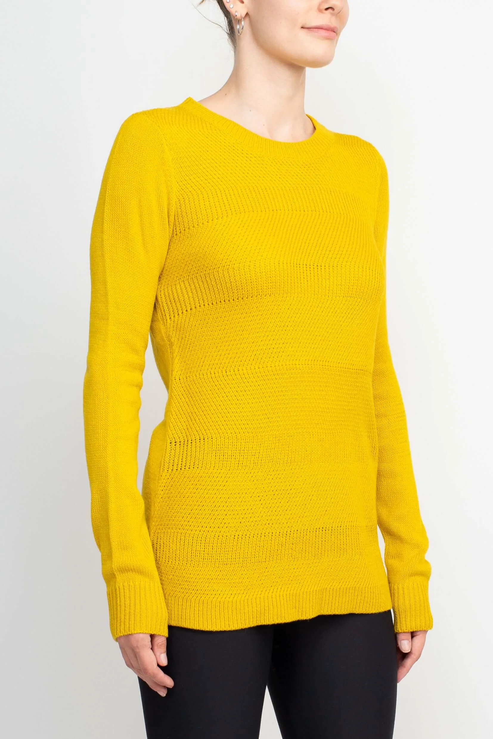 Lissy Crew Neck Long Sleeve Solid Knit Sweater