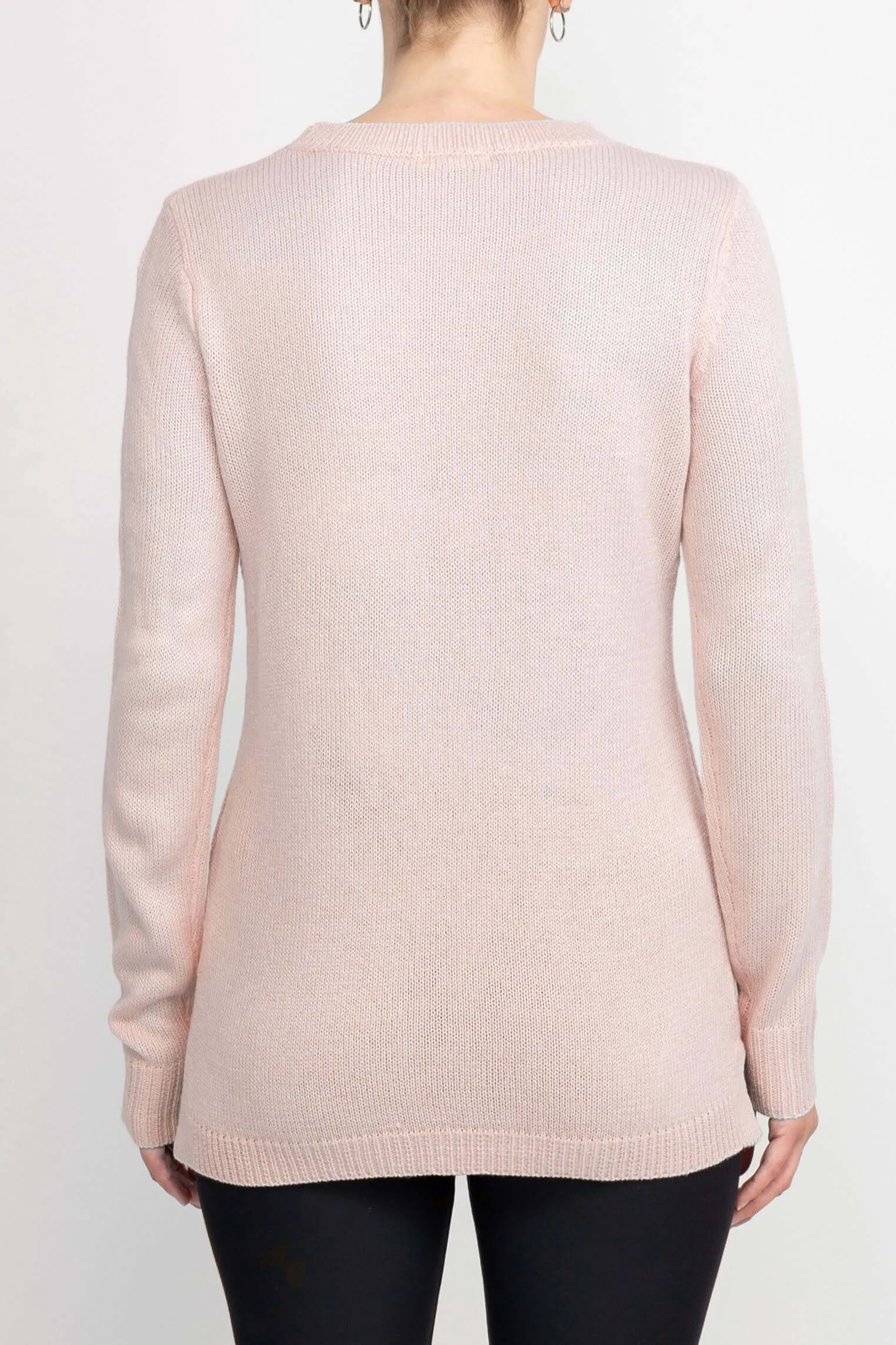 Lissy Crew Neck Long Sleeve Solid Knit Sweater