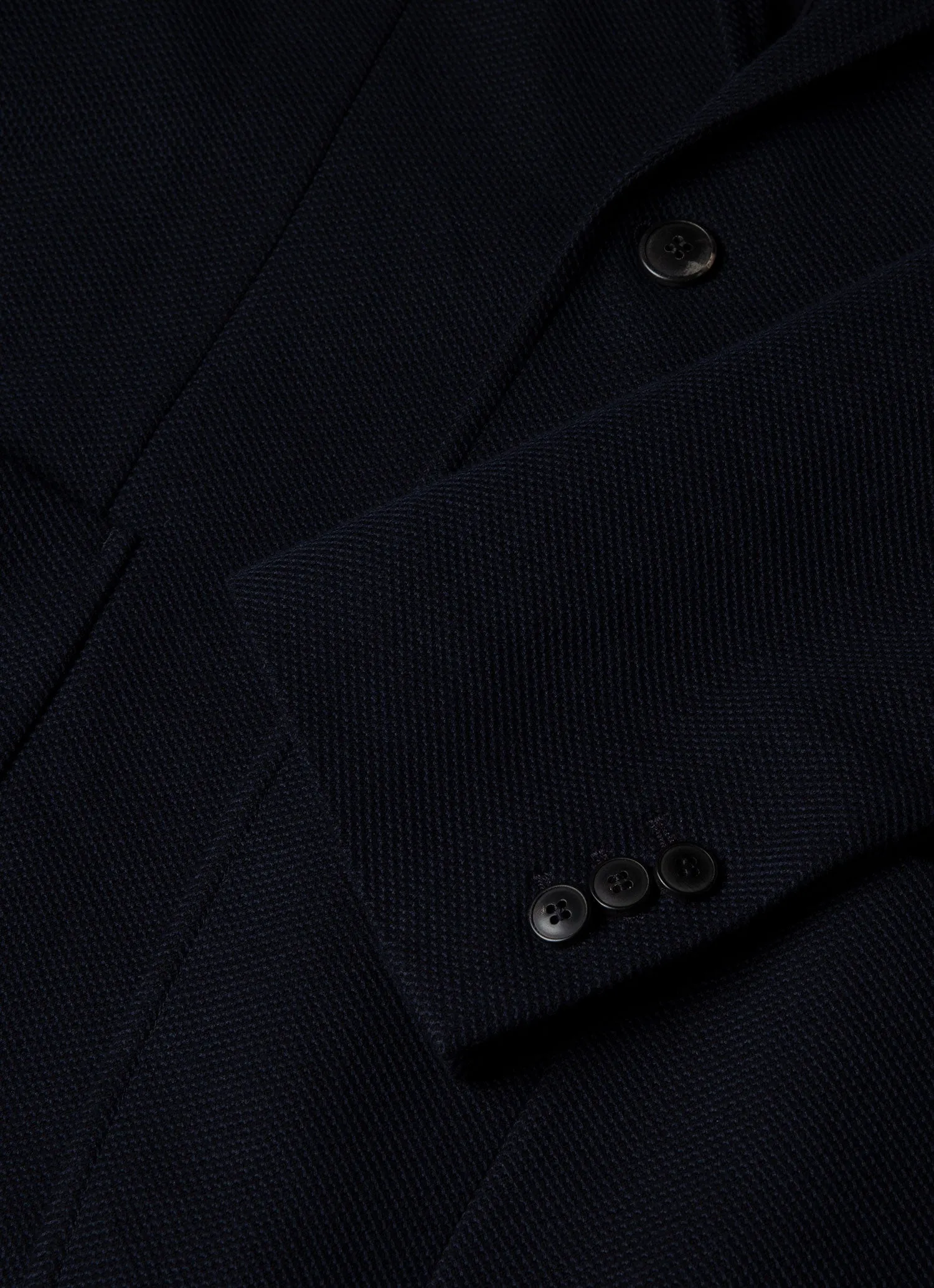 Men's Piqué Unstructured Blazer in Navy