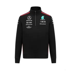 Mercedes Team 1/4 Zip Sweatshirt, Black, 2023