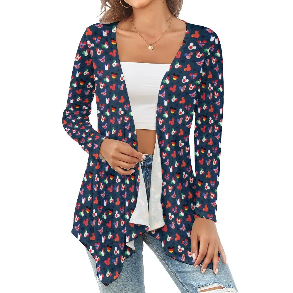 Mickey Flags Women's Short Cardigan