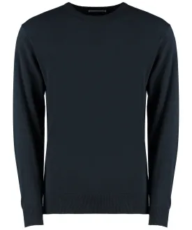 Navy - Regular fit Arundel crew neck sweater