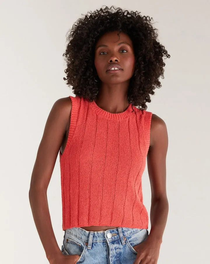 Piper Sweater Tank Mineral Red