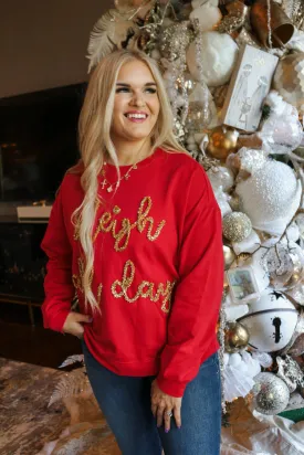 Red Sleigh All Day Sparkle Sweater