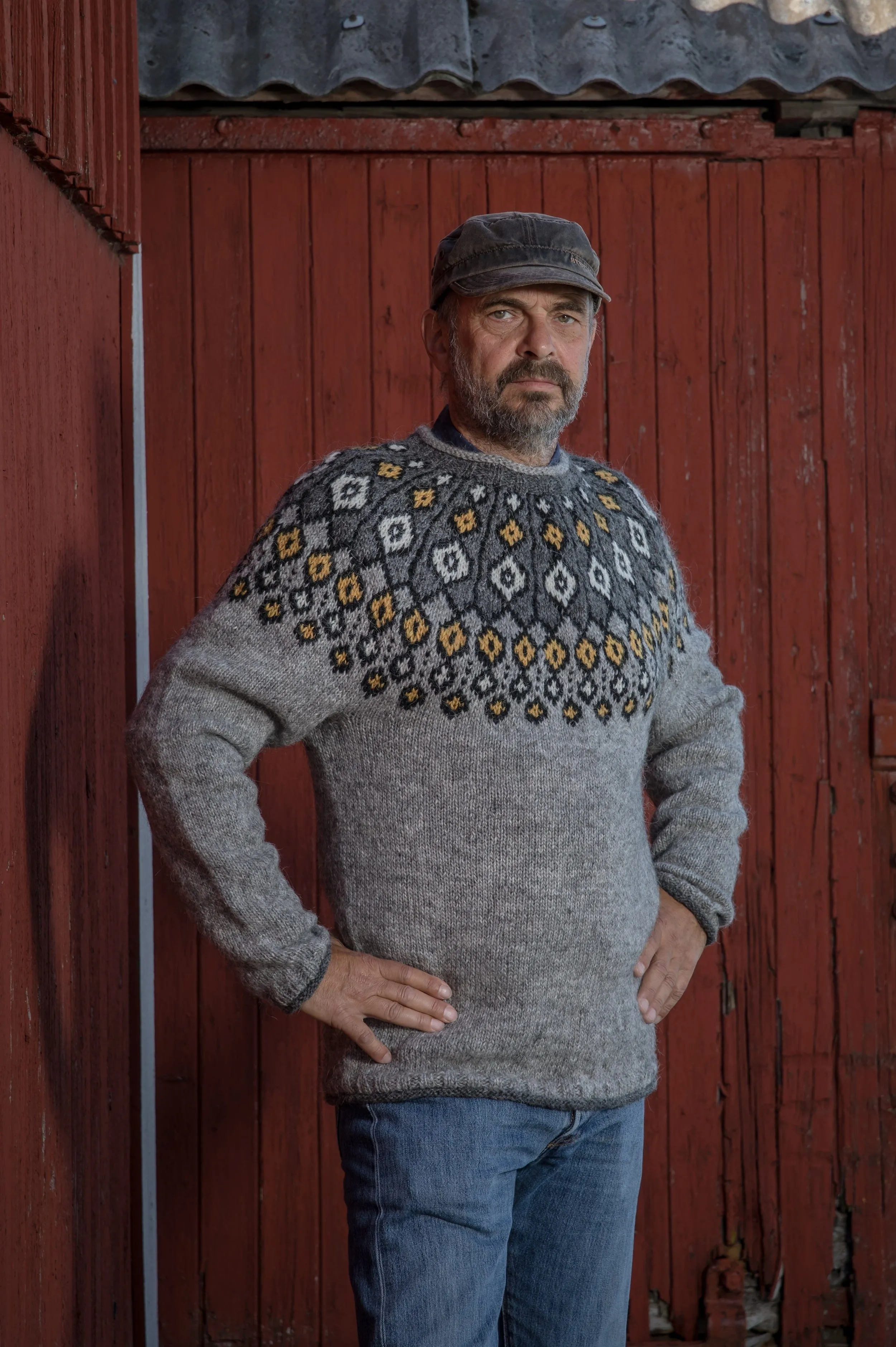 Rudy Unisex Grey Lettlopi Wool sweater - Knitting Kit