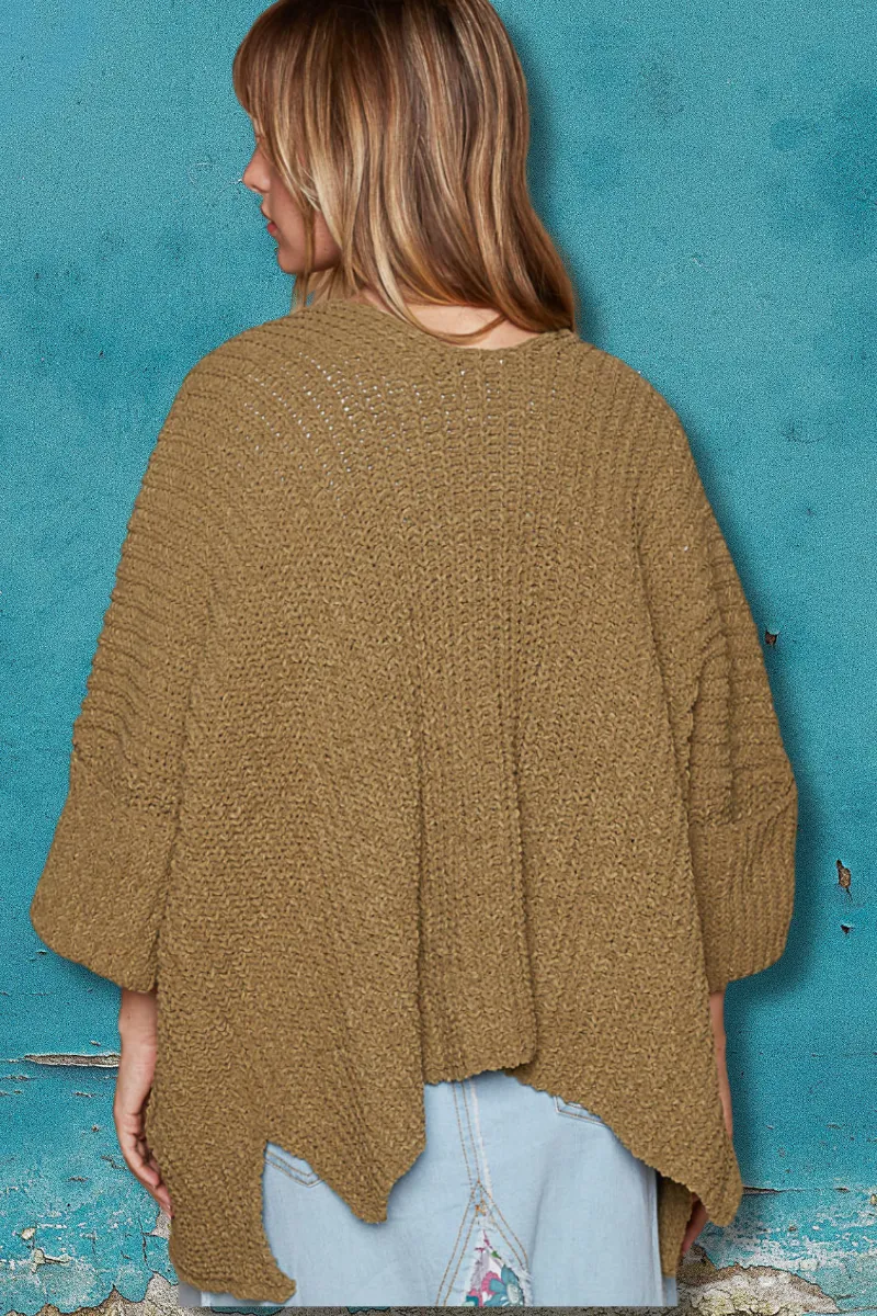 Solid Sweater Cardigan