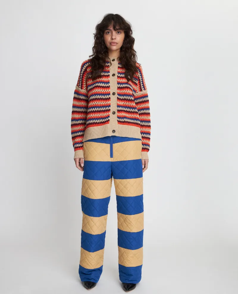 Stella Nova Italian Wool Multi Stripe Cardigan