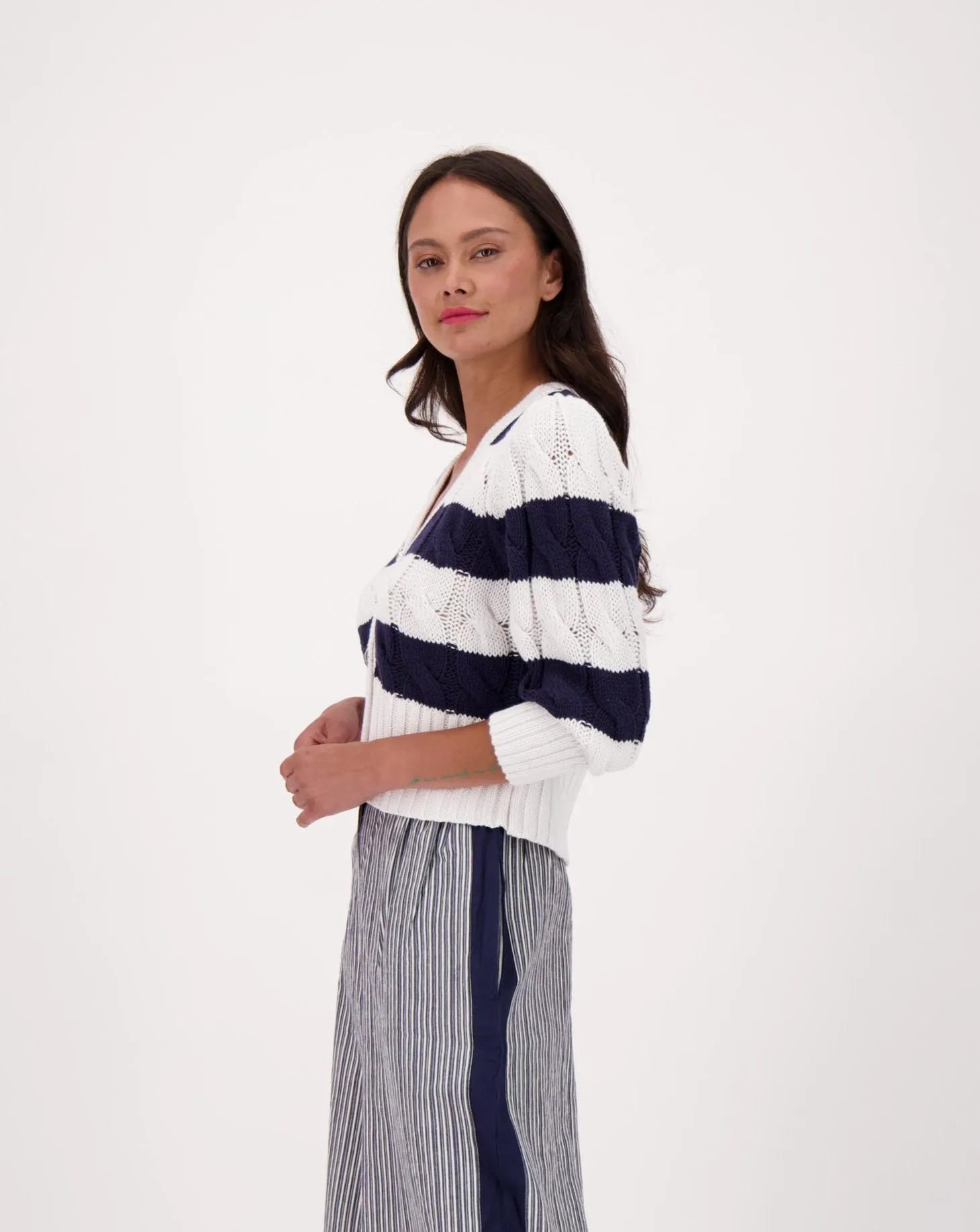 Striped Lightweight Cardigan