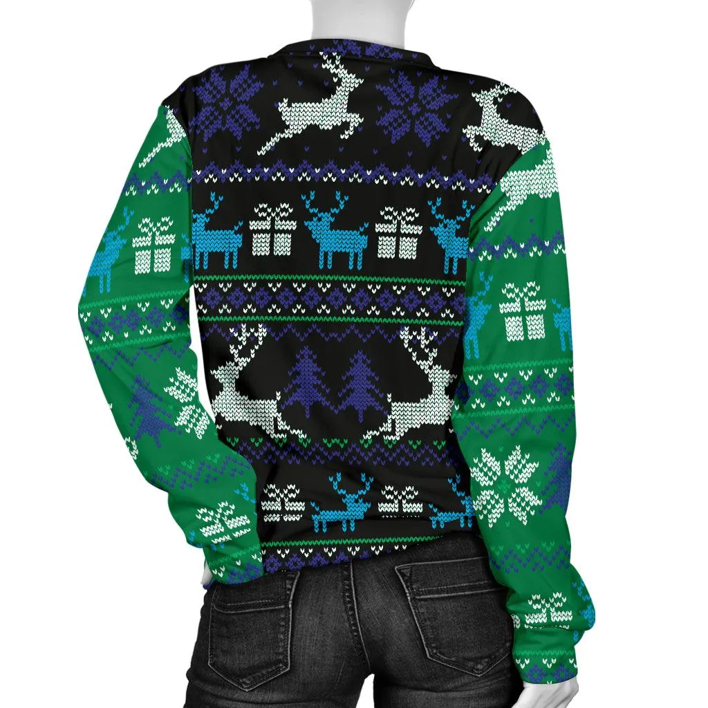 Ugly Christmas Green and Blue Sweater