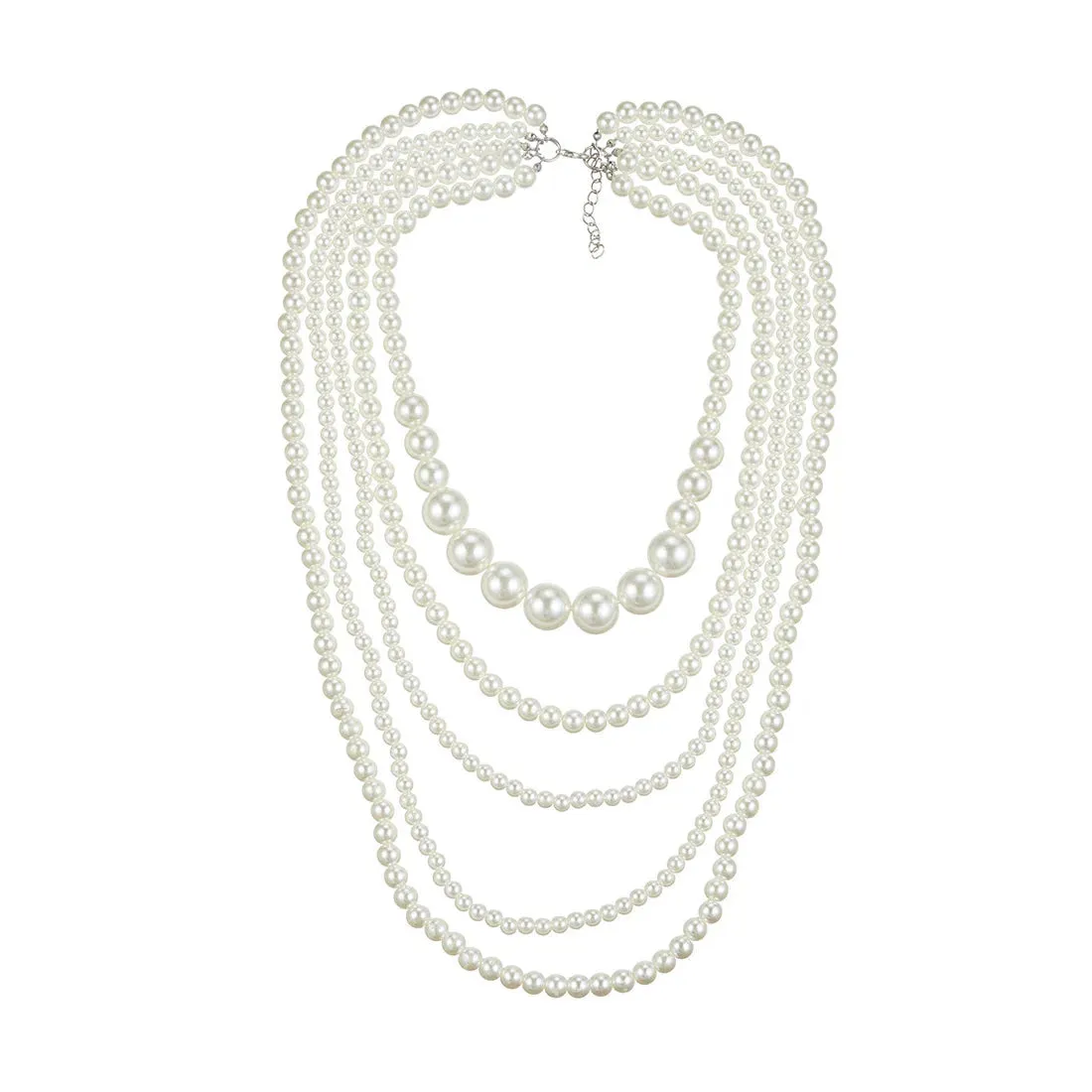 Vintage Multilayer Imitation Pearl Necklace for Women