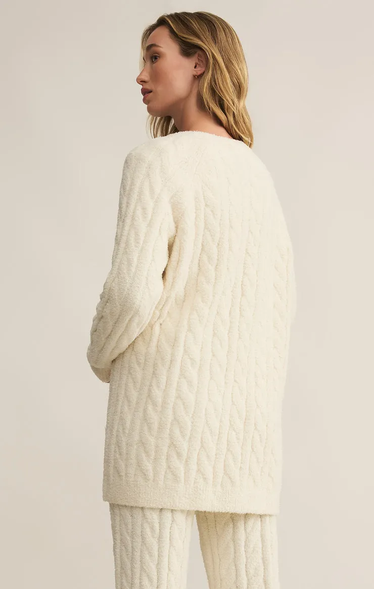 Z-Supply Cate Cable Knit Cardigan - SEA SALT